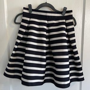 Striped a-line skirt